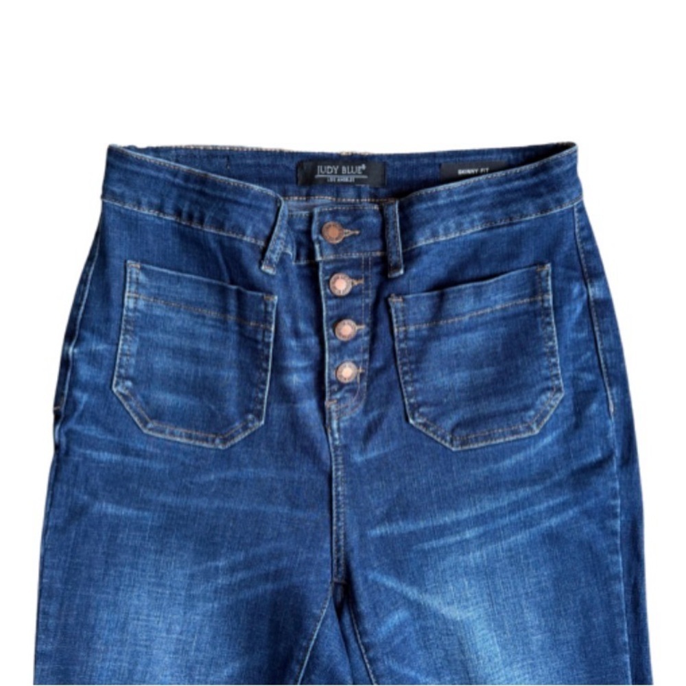 Judy Blue High Waist Button Fly Skinny Jeans - Picture 3 of 7